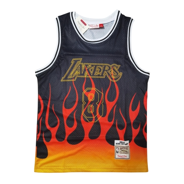 Огненная баскетбольная джерси Kobe Bryant 8